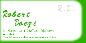 robert doczi business card
